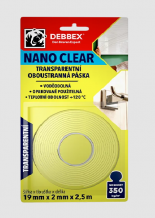 Debbex Transparentní oboustranná páska NANO CLEAR