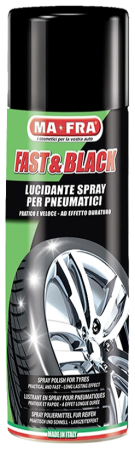 Mafra FAST & BLACK 500 ml leští a chrání pneu - sprej