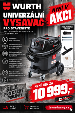 AKCE Würth Průmyslový vysavač na suché i mokré vysávání ISS 30-L!