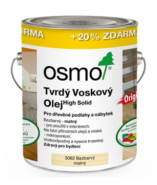 Osmo Tvrdý voskový olej Original 3062 Bezbarvý v akčním 3L balení!