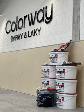 Barvy na výmalbu dvou provozoven Foodcourt Westfield Chodov.