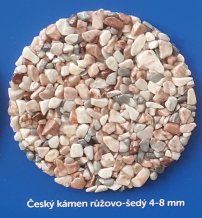 Český kámen růžovo-šedý 4-8 mm 25kg