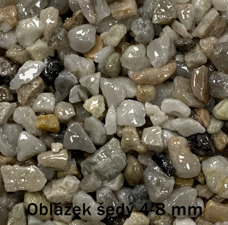 NaturOUT Kamenné koberce 4/8 20kg - Kamenné koberce: Říční oblázky šedé 4/8