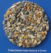Český kámen šedo-béžový 4-8 mm 25kg