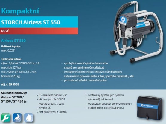 Storch Airless ST 550 - vysokotlaké stříkací zařízení (695055)
