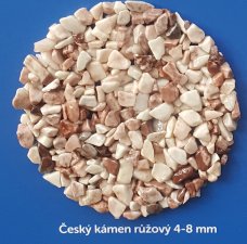 Český kámen růžový 4-8 mm 25kg