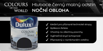 Nově v nabídce hluboce černý matný odstín NOČNÍ OBLOHA!
