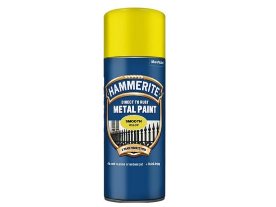 Hammerite přímo na rez hladký sprej žlutý Smooth 400 ml