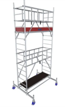Lešení pojízdné hliníkové, pracovní výška 5.3 m - půjčovné na 24h