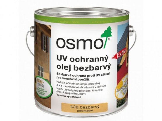 Akční OSMO 420 UV ochranný olej 2,5l bezbarvá 4+1