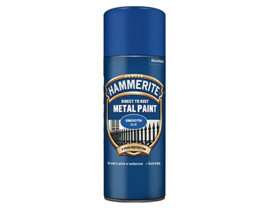 Hammerite přímo na rez hladký sprej modrý Smooth 400 ml