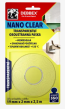 Transparentní oboustranná páska NANO CLEAR
