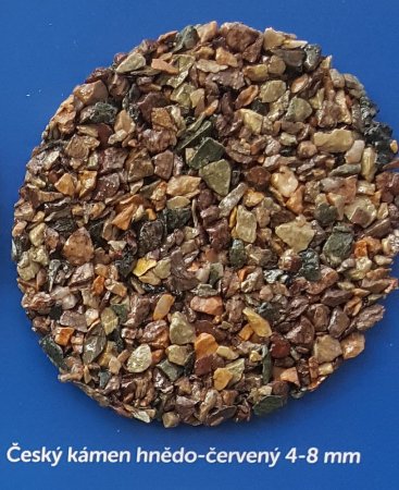 Český kámen hnědo-červený 4-8 mm 25kg