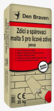Zdicí a spárovací malta 5 pro lícové zdivo 25kg