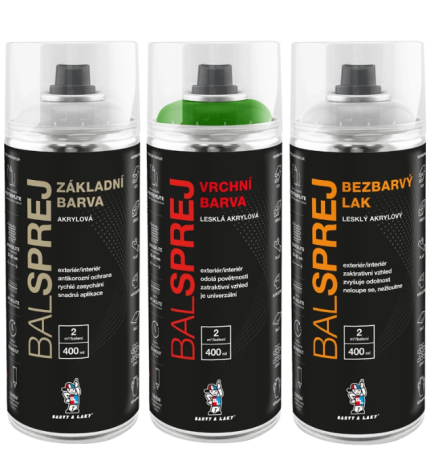 BALSPREJ univerzální akrylový lak ve spreji, bezbarvý , 400 ml