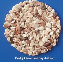 Český kámen růžový 4-8 mm 25kg