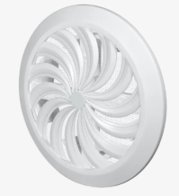 Mřížka větrací kruhová se síťovinou – uzavíratelná