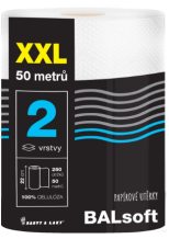 BALsoft XXL 2vrstvé papírové utěrky 50 m, 1 role