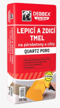 Lepicí a zdicí tmel na pórobetony a cihly QUARTZ PORO 25kg