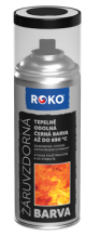 ROKO žáruvzdorná barva do 690 °C sprej černá 400ml