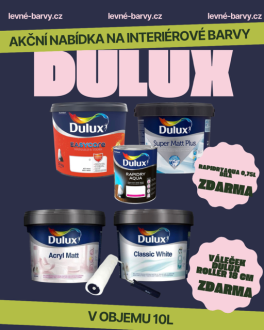 Akční nabídka na interiérové barvy Dulux v objemu 10l!