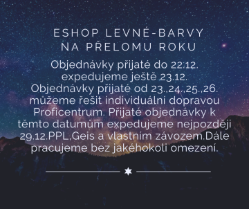 E-shop levné-barvy na přelomu roku.
