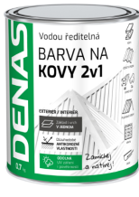 DENAS BARVA NA KOVY 2v1 antikorozní rychleschnoucí barva na kovy 0,7kg